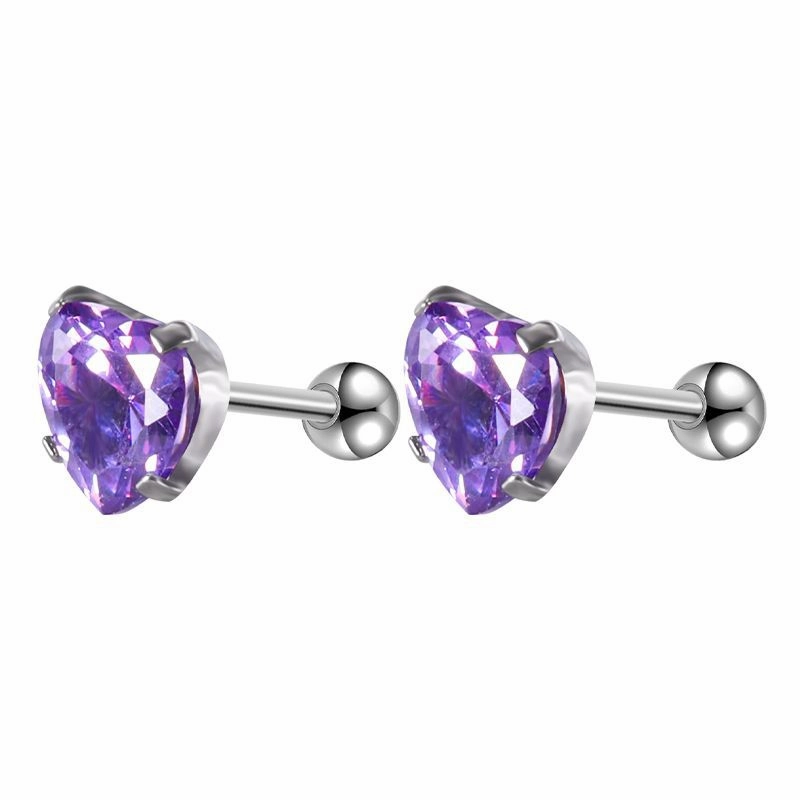 Wholesale Color Zirconia Premium Earrings Stainless Steel