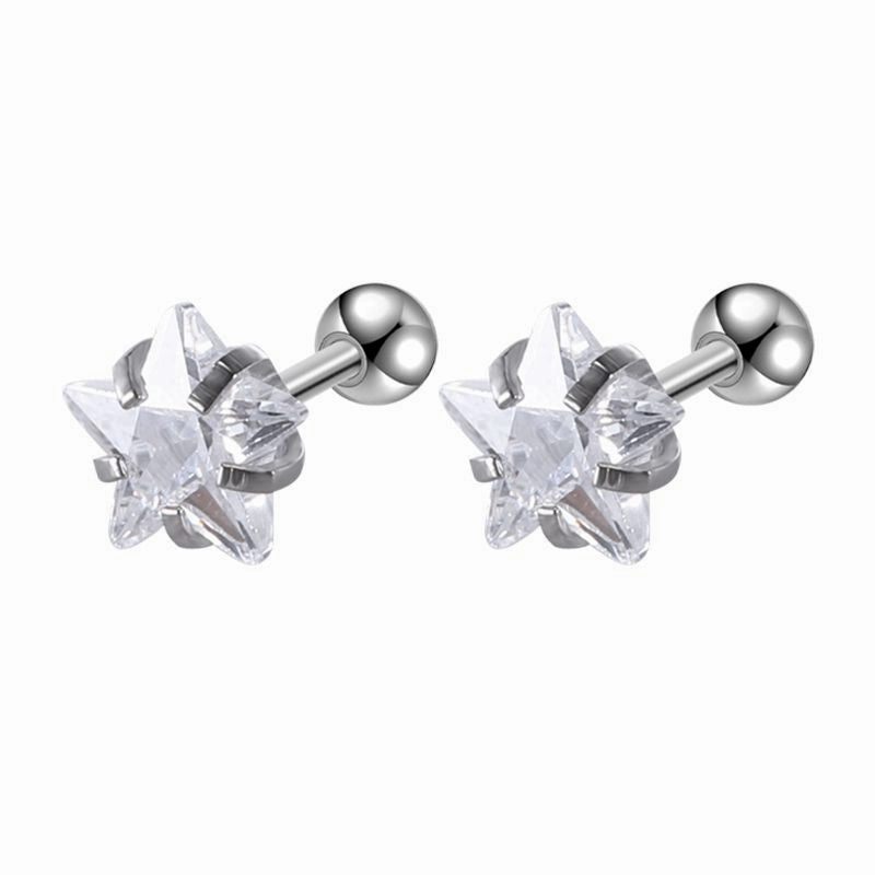 Wholesale Color Zirconia Premium Earrings Stainless Steel