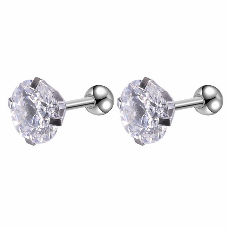 Wholesale Color Zirconia Premium Earrings Stainless Steel