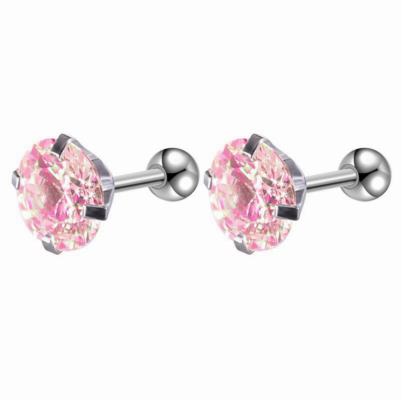 Wholesale Color Zirconia Premium Earrings Stainless Steel