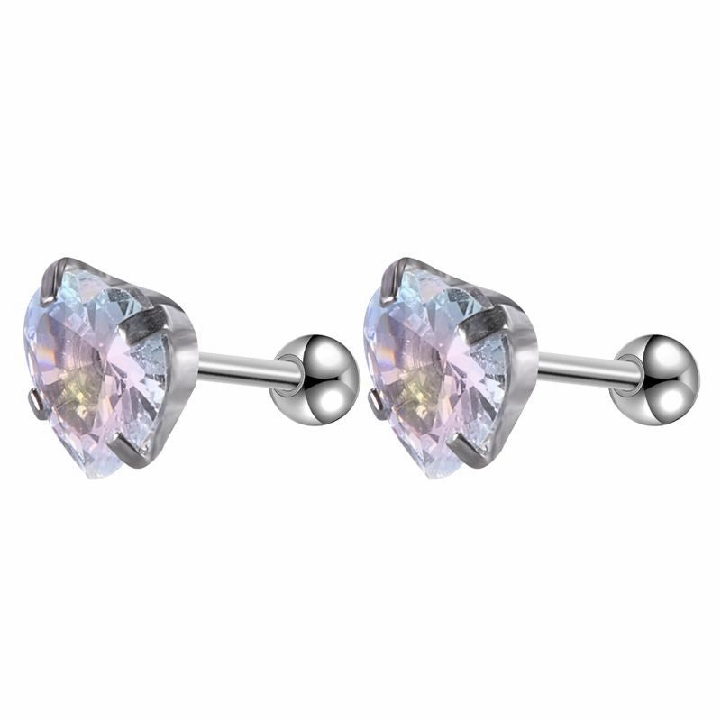 Wholesale Color Zirconia Premium Earrings Stainless Steel