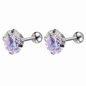Wholesale Color Zirconia Premium Earrings Stainless Steel