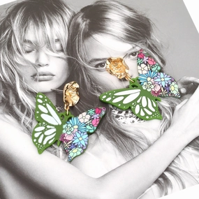 Wholesale Colored Acrylic Butterfly Earrings
