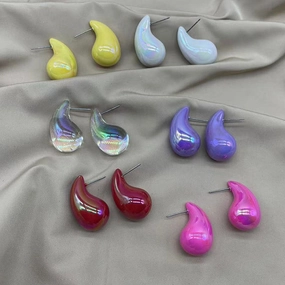 Wholesale Colored Acrylic Water Drop Earrings