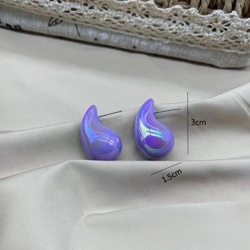 Wholesale Colored Acrylic Water Drop Earrings