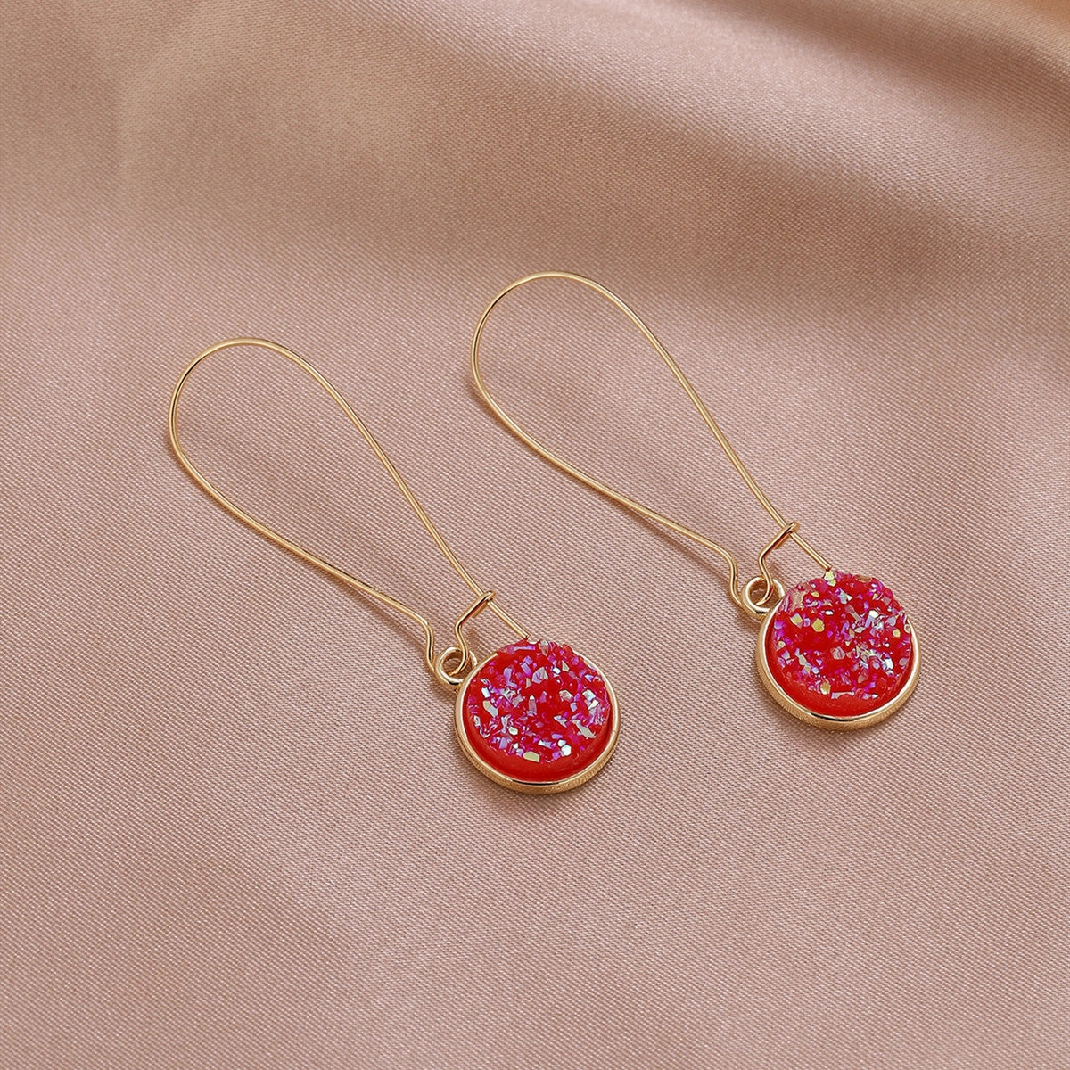 Wholesale Colored Baby's Breath Plastic Earrings