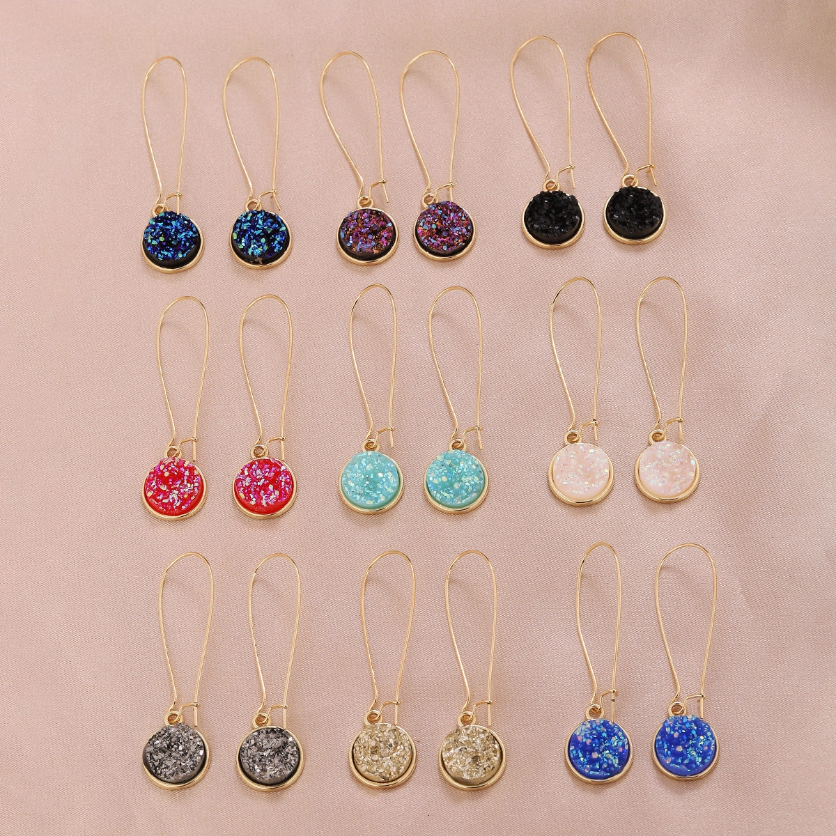 Wholesale Colored Baby's Breath Plastic Earrings
