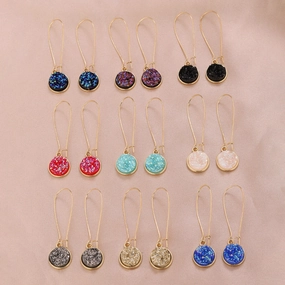 Wholesale Colored Baby's Breath Plastic Earrings
