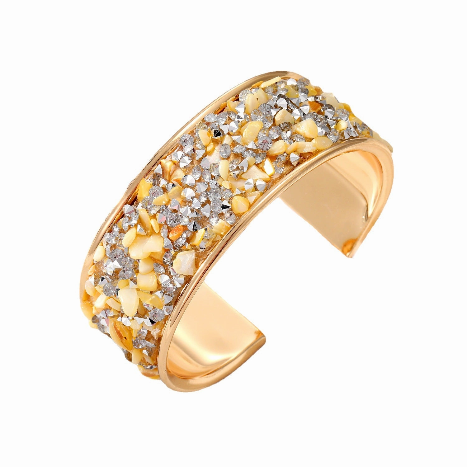 Wholesale Colored Crushed Stone Alloy Bracelet