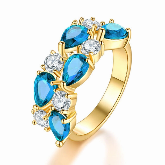 Wholesale Colored Crystal Zircon Ring