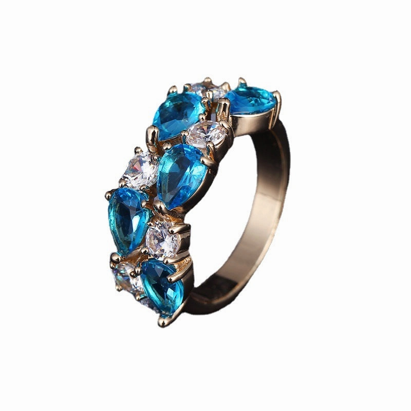 Wholesale Colored Crystal Zircon Ring