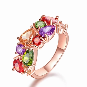 Wholesale Colored Crystal Zircon Ring