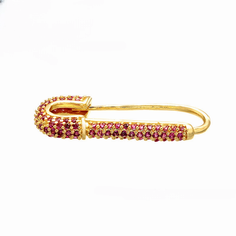 Wholesale Colored Diamond Pin Accessories Brass Earrings