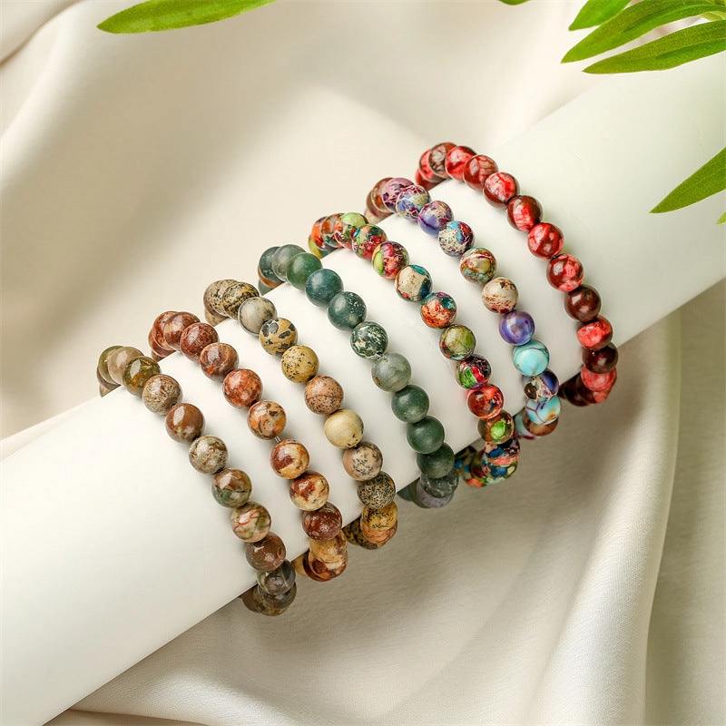 Wholesale Colored Natural Stone Agate Bracelet
