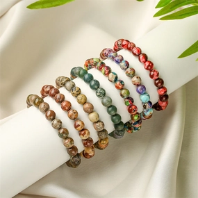 Wholesale Colored Natural Stone Agate Bracelet