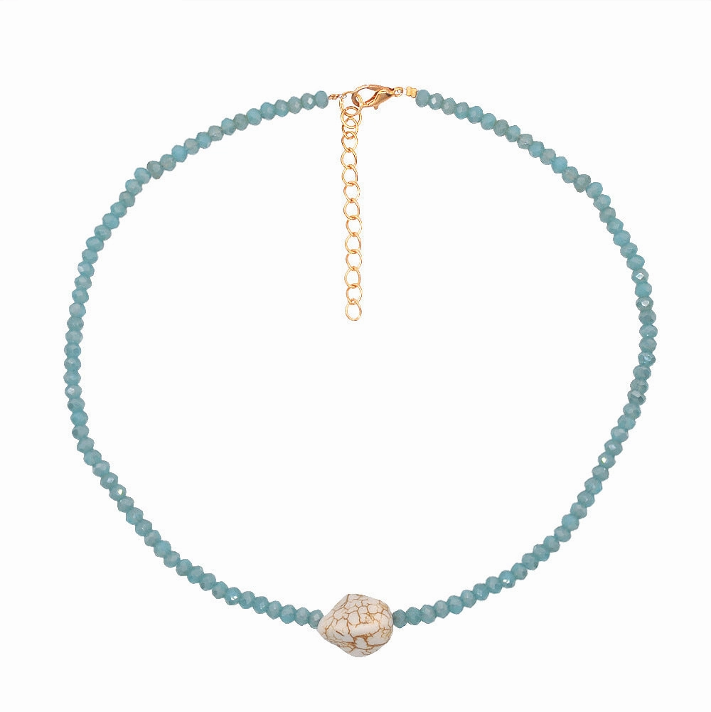 Wholesale Colored Rice Beads Pearl Clavicle Necklace