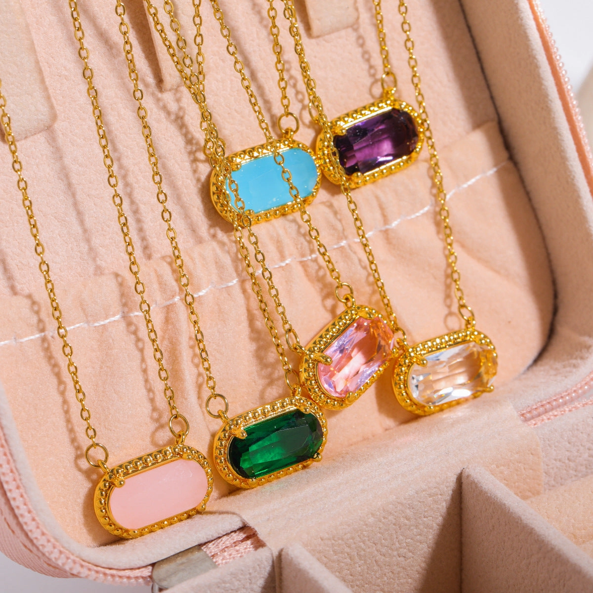 Wholesale Colored Zircon Copper Necklaces