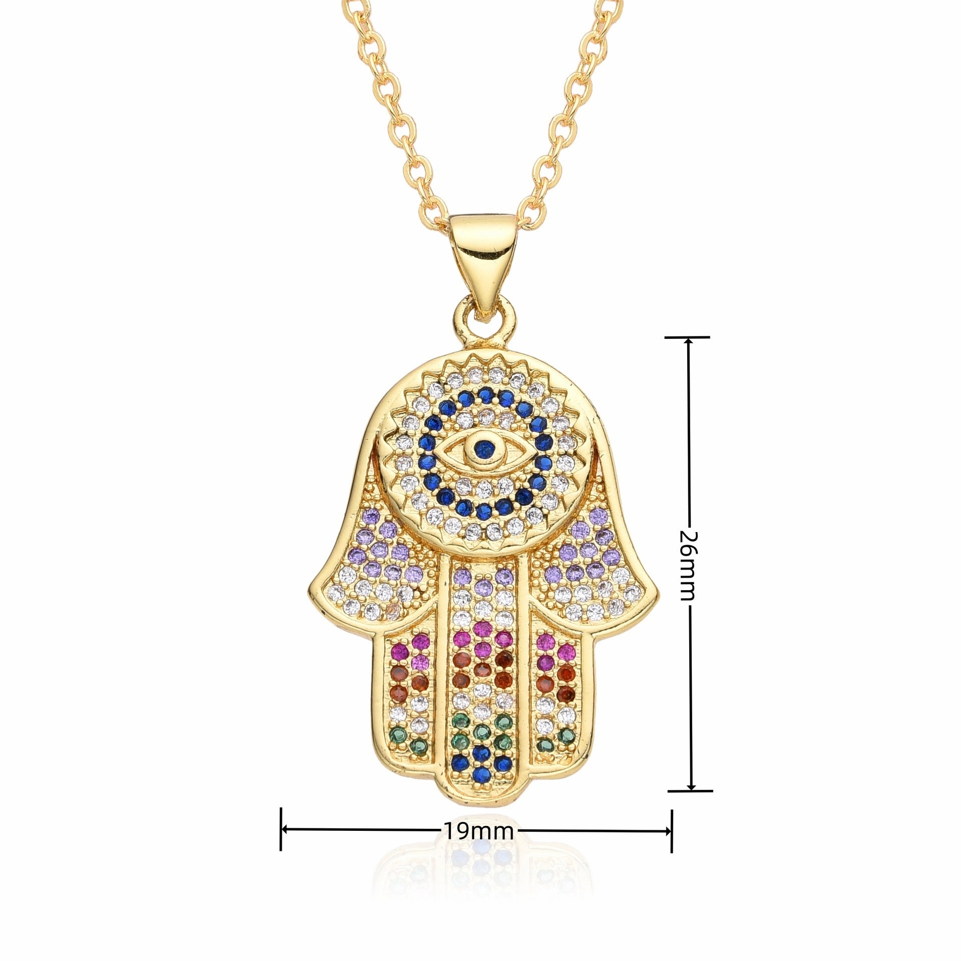 Wholesale Colored Zircon Devil's Eye Necklace