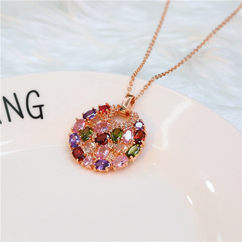 Wholesale Colored Zircon Necklace