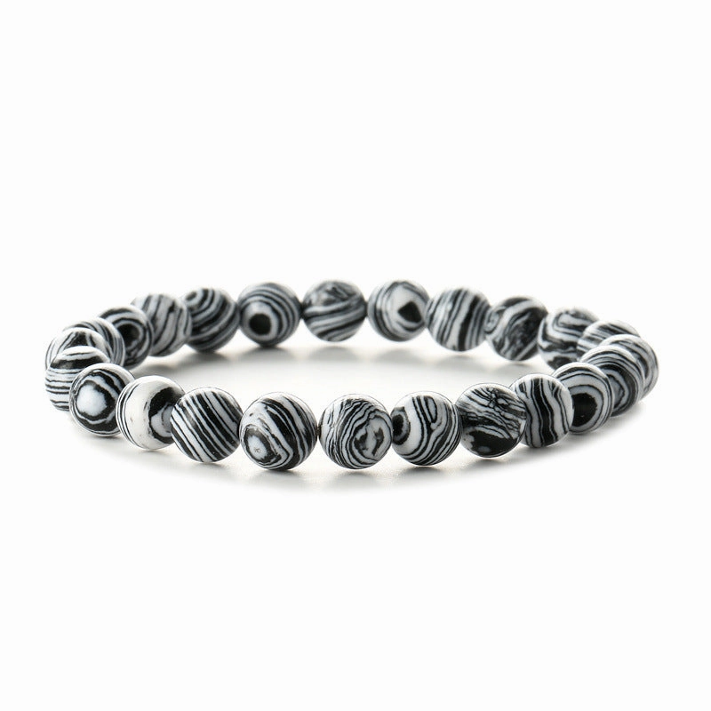 Wholesale Colorful 8mm Malachite Volcanic Stone Bracelets