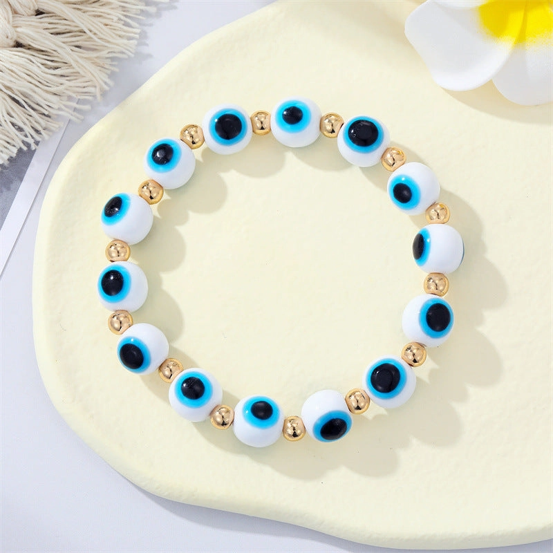 Wholesale Colorful Acrylic Bead Devil Eye Resin Bracelet