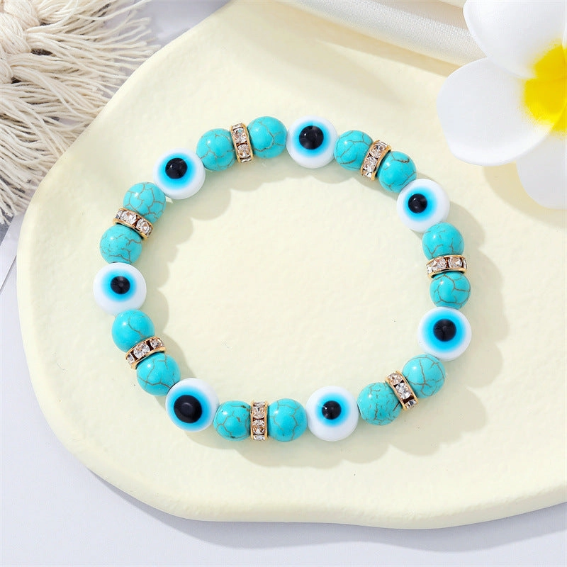 Wholesale Colorful Acrylic Bead Devil Eye Resin Bracelet