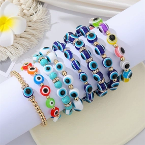 Wholesale Colorful Acrylic Bead Devil Eye Resin Bracelet
