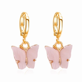 Wholesale Colorful Acrylic Butterfly Earrings