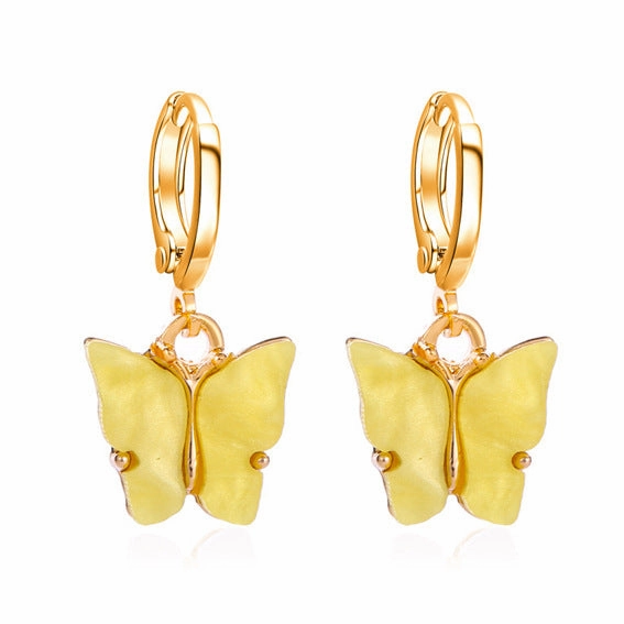 Wholesale Colorful Acrylic Butterfly Earrings