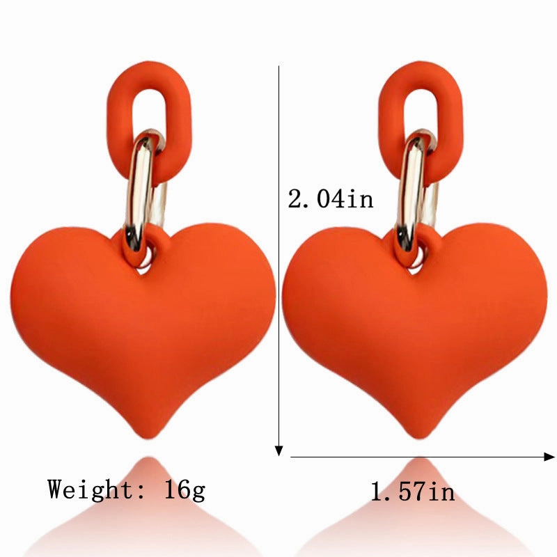 Wholesale Colorful acrylic heart earrings
