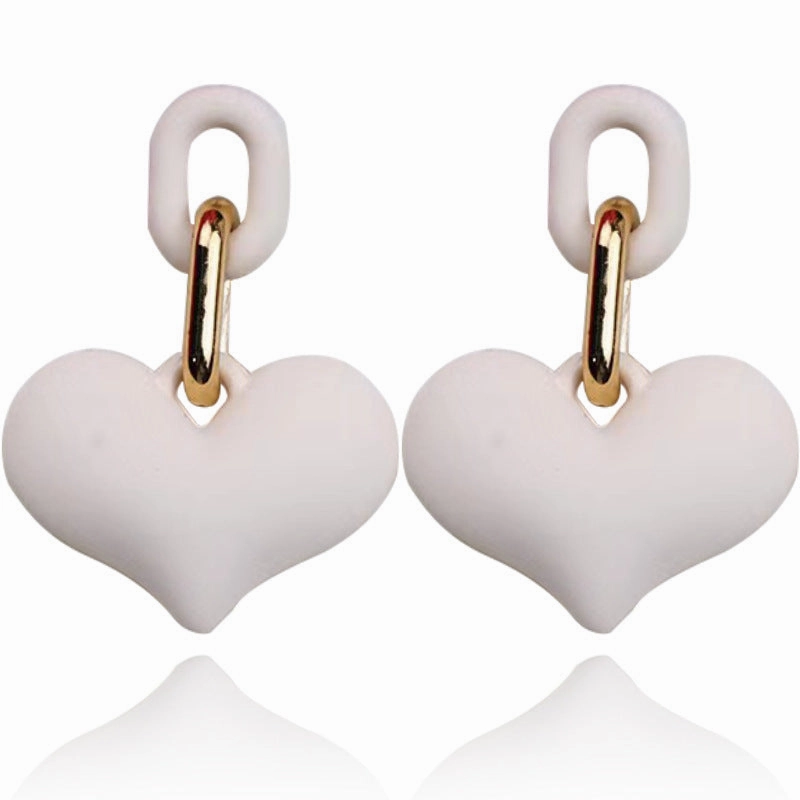 Wholesale Colorful acrylic heart earrings