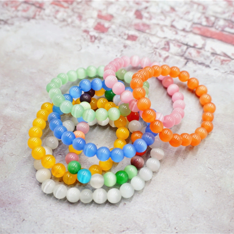Wholesale Colorful Artificial Cat's Eye Stone Bracelet