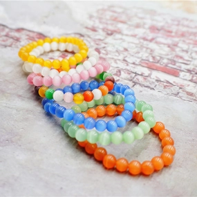 Wholesale Colorful Artificial Cat's Eye Stone Bracelet