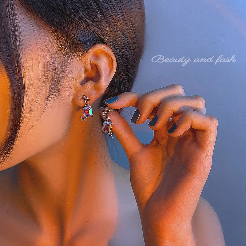 Wholesale Colorful Aurora Alloy Earrings