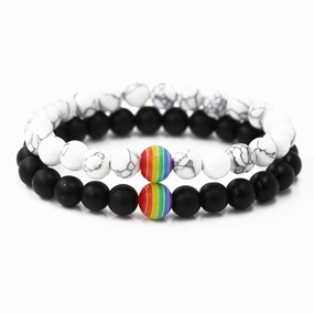 Wholesale Colorful Beaded Alloy Bracelet