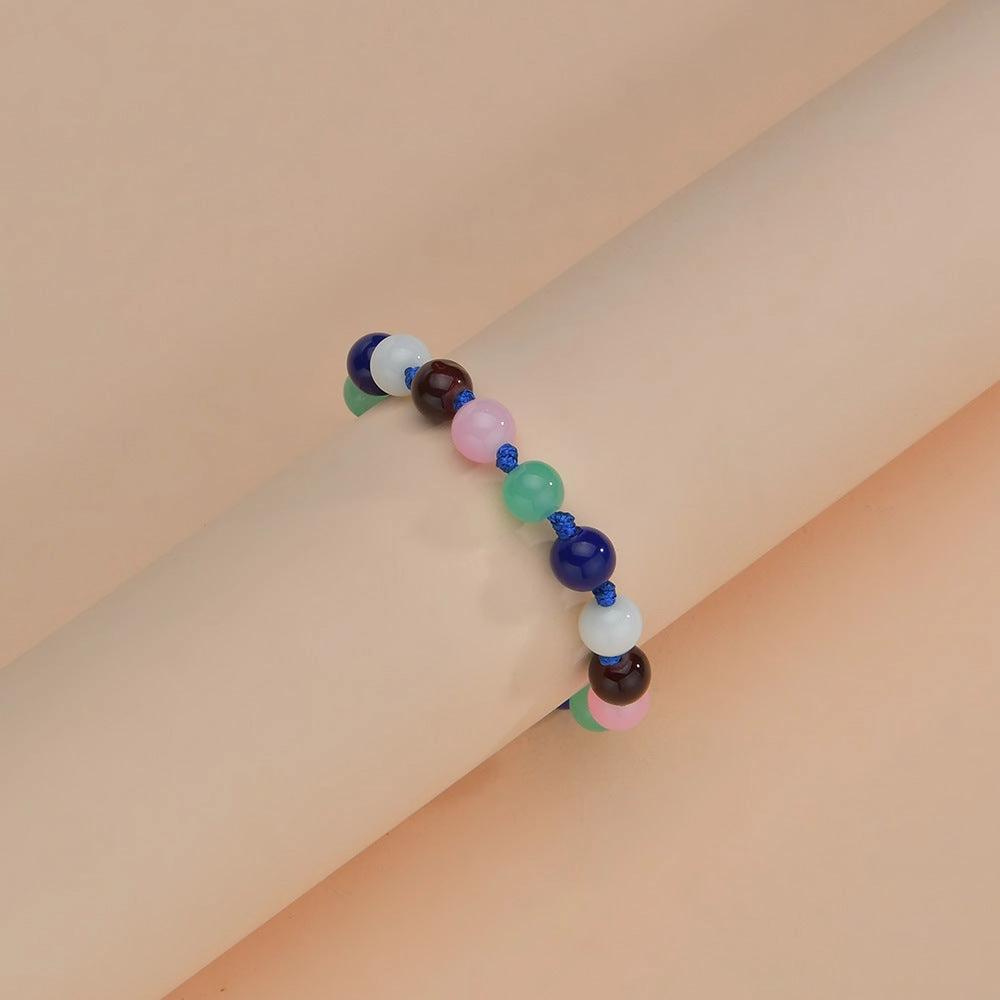 Wholesale Colorful Beaded Woven Adjustable Acrylic Bracelet