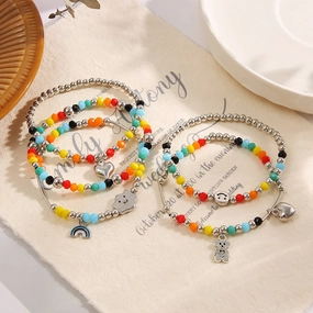 Wholesale Colorful Beads Alloy Bracelet