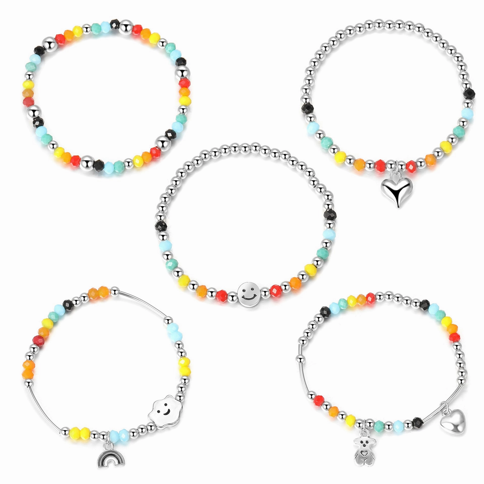 Wholesale Colorful Beads Alloy Bracelet