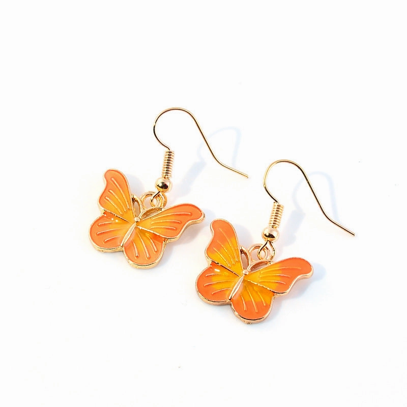 Wholesale Colorful Butterfly Alloy Earrings