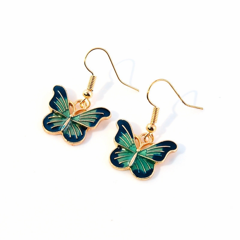 Wholesale Colorful Butterfly Alloy Earrings