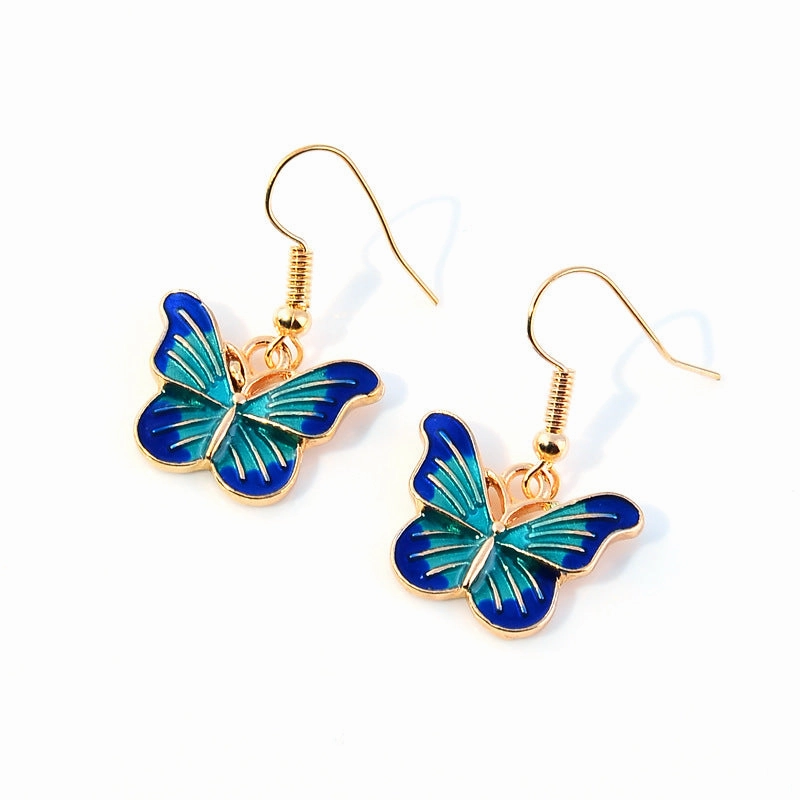Wholesale Colorful Butterfly Alloy Earrings