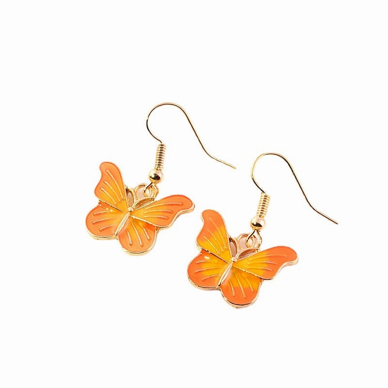 Wholesale Colorful Butterfly Alloy Earrings