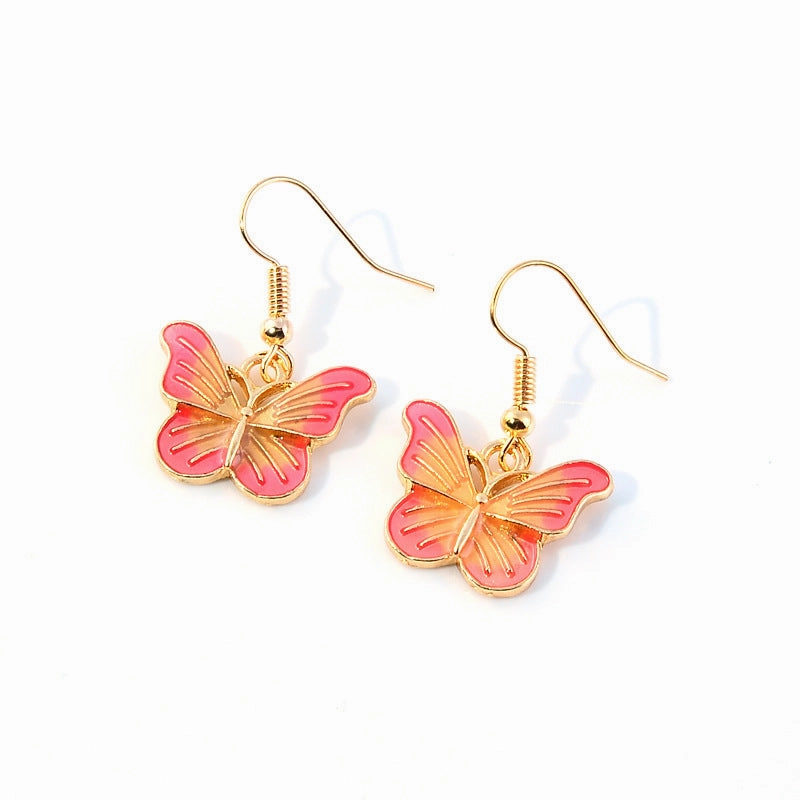 Wholesale Colorful Butterfly Alloy Earrings