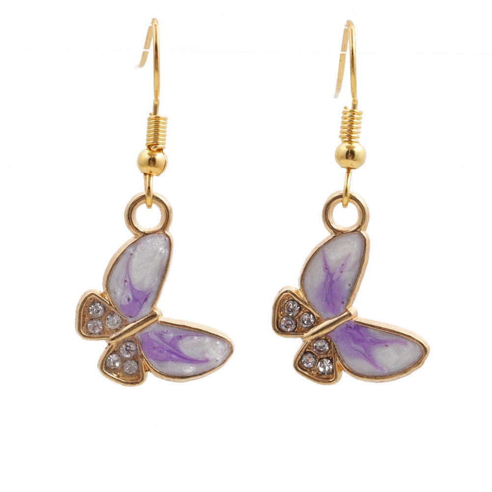 Wholesale Colorful Butterfly Alloy Earrings