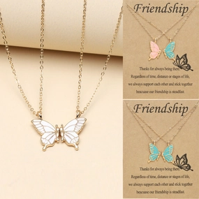 Wholesale Colorful Butterfly Clavicle Chain