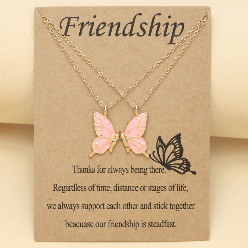 Wholesale Colorful Butterfly Clavicle Chain