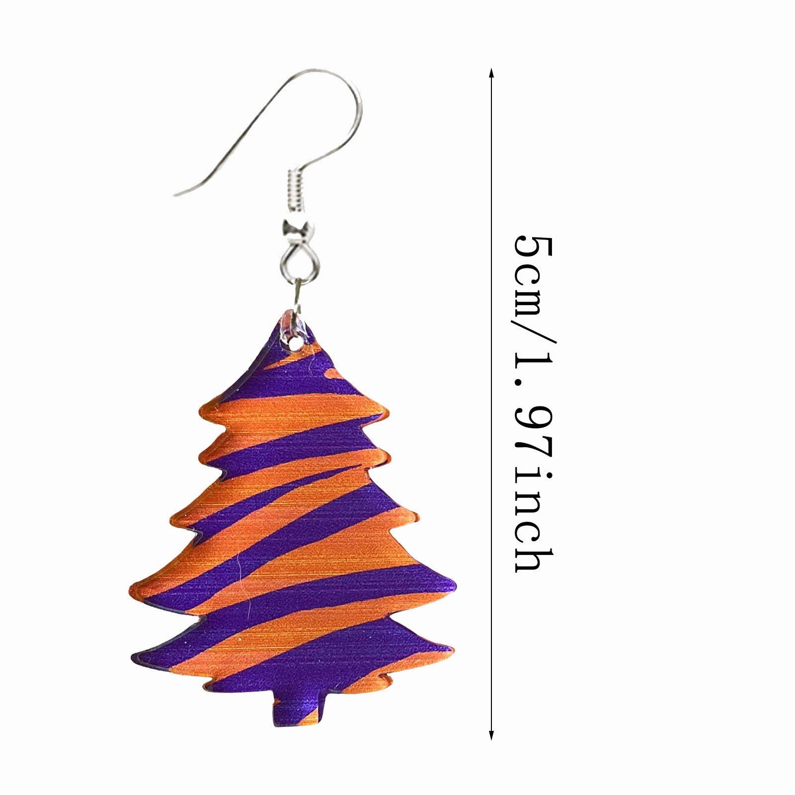 Wholesale Colorful Christmas Cow Pattern Christmas Earrings