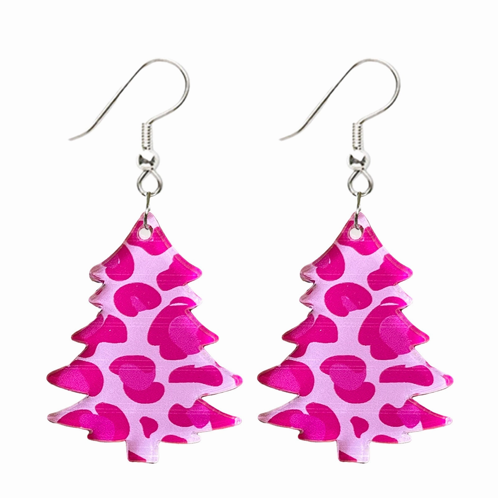 Wholesale Colorful Christmas Cow Pattern Christmas Earrings