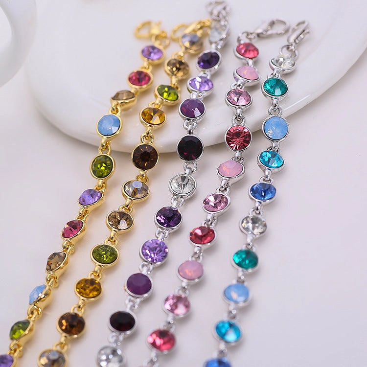 Wholesale Colorful Crystal Alloy Bracelet