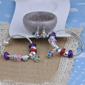 Wholesale Colorful Crystal Beaded Bracelet